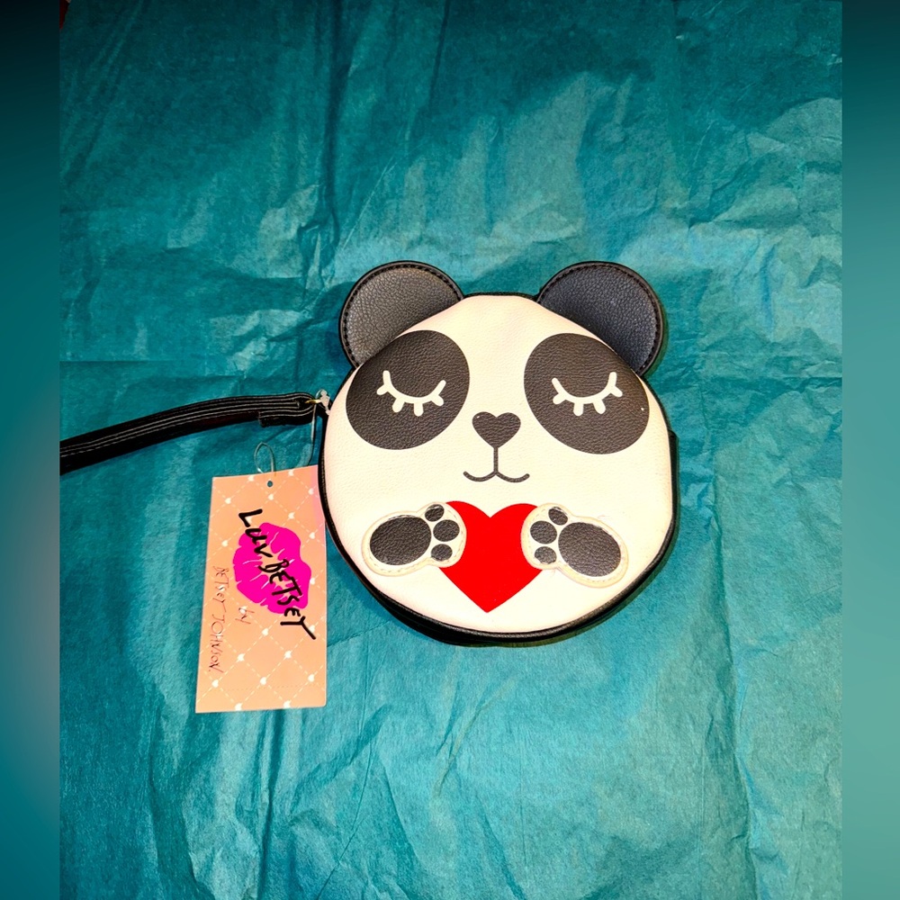 Betsey Johnson panda coin purse
